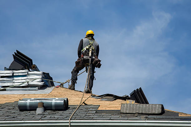 Professional Roof Installation technician working in East Otis, MA